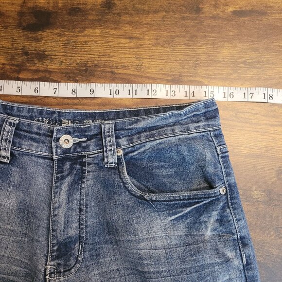 Flypaper Blue Jeans Mens 30x30 Bootcut Medium Light Wash Stretch Denim - Picture 6 of 10